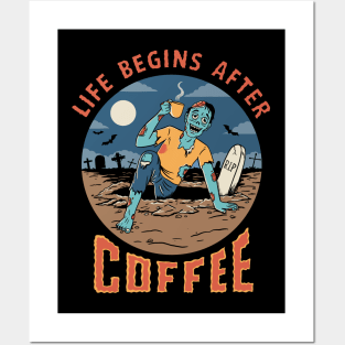 Coffee Zombie Posters and Art